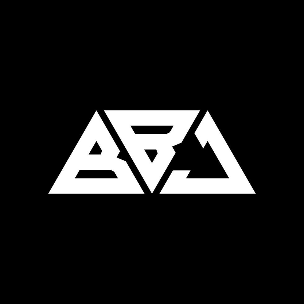 bbj driehoek brief logo ontwerp met driehoekige vorm. bbj driehoek logo ontwerp monogram. bbj driehoek vector logo sjabloon met rode kleur. bbj driehoekig logo eenvoudig, elegant en luxueus logo. bbj