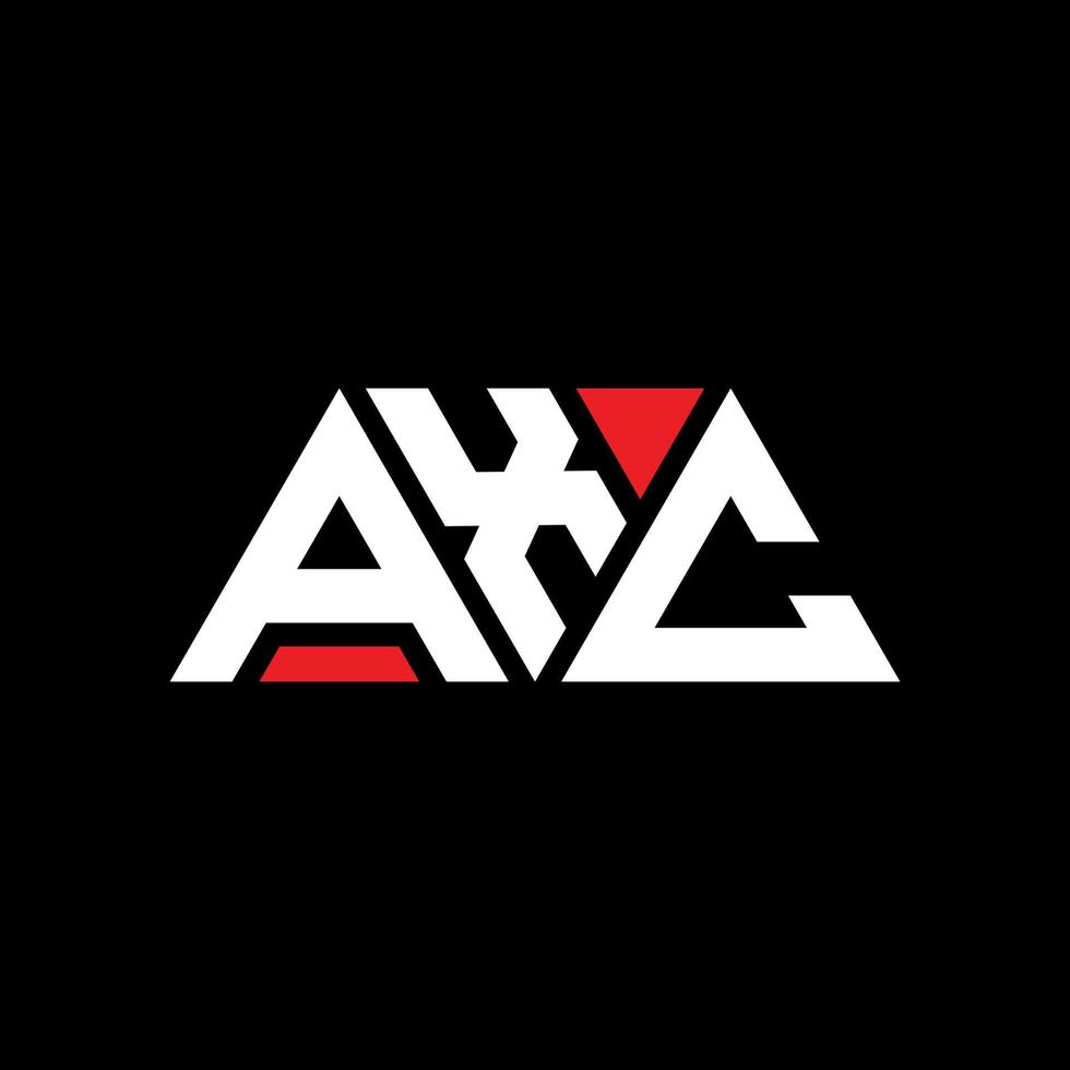 axc driehoek brief logo ontwerp met driehoekige vorm. axc driehoek logo ontwerp monogram. axc driehoek vector logo sjabloon met rode kleur. axc driehoekig logo eenvoudig, elegant en luxueus logo. axc