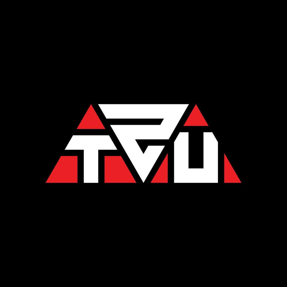 tzu driehoek brief logo ontwerp met driehoekige vorm. tzu driehoek logo ontwerp monogram. tzu driehoek vector logo sjabloon met rode kleur. tzu driehoekig logo eenvoudig, elegant en luxueus logo. tzu