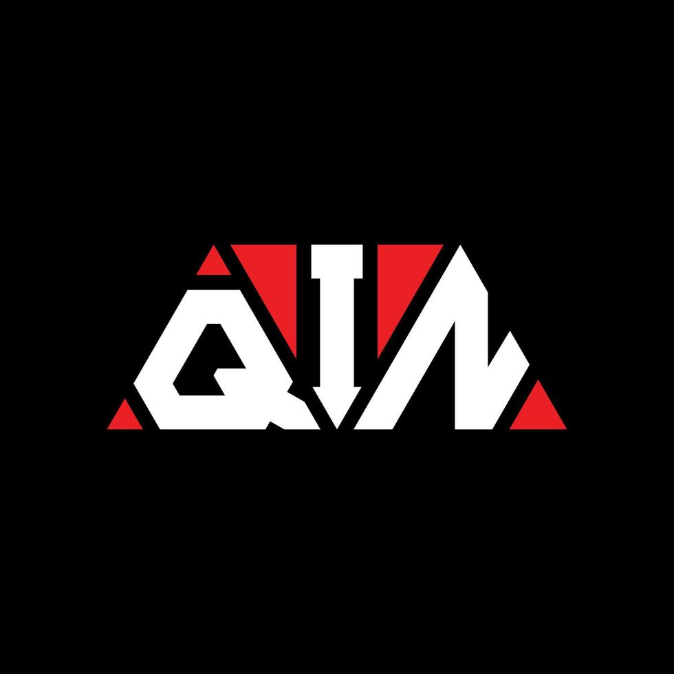 qin driehoek brief logo ontwerp met driehoekige vorm. qin driehoek logo ontwerp monogram. qin driehoek vector logo sjabloon met rode kleur. qin driehoekig logo eenvoudig, elegant en luxueus logo. qin