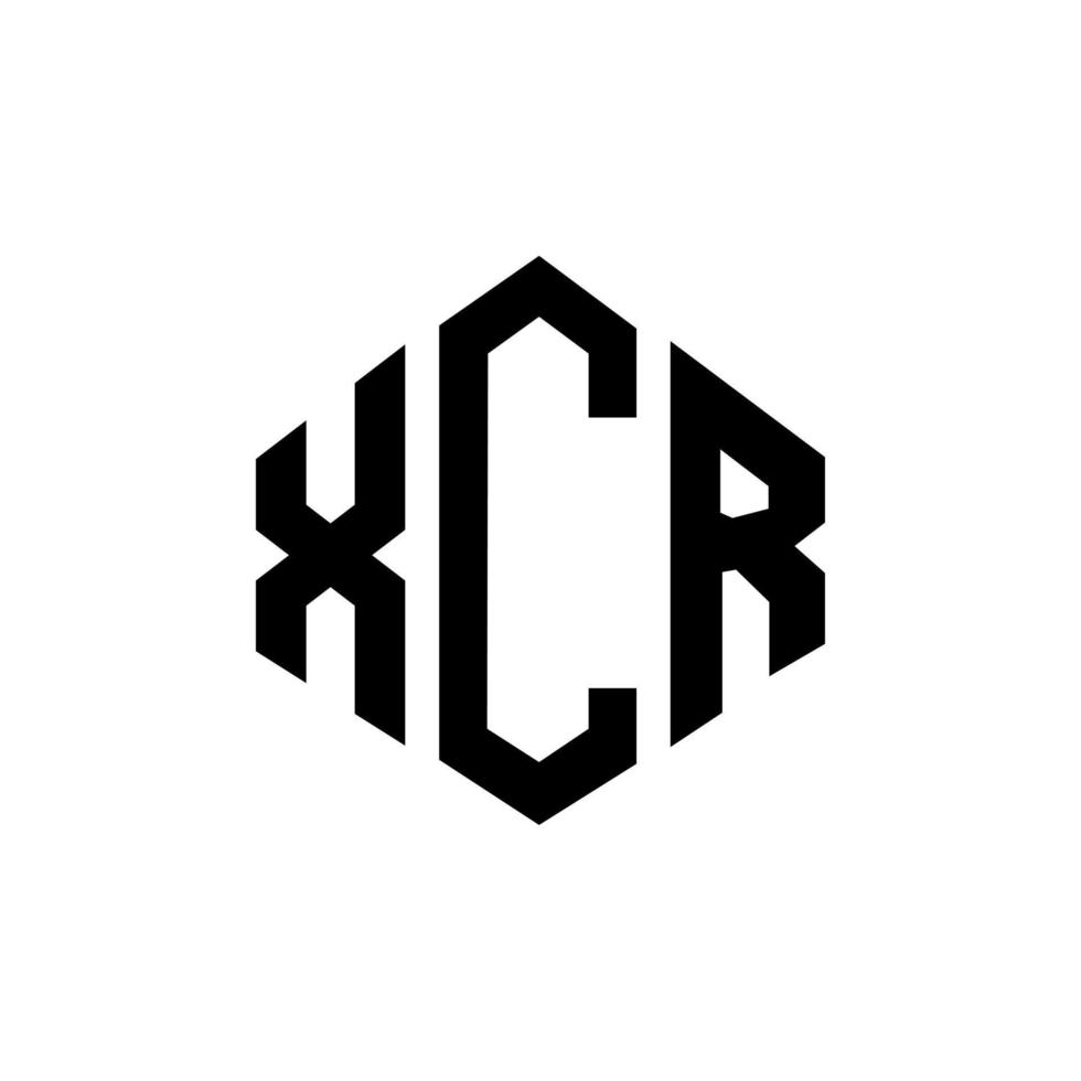 xcr letter logo-ontwerp met veelhoekvorm. xcr veelhoek en kubusvorm logo-ontwerp. xcr zeshoek vector logo sjabloon witte en zwarte kleuren. xcr-monogram, bedrijfs- en onroerendgoedlogo.