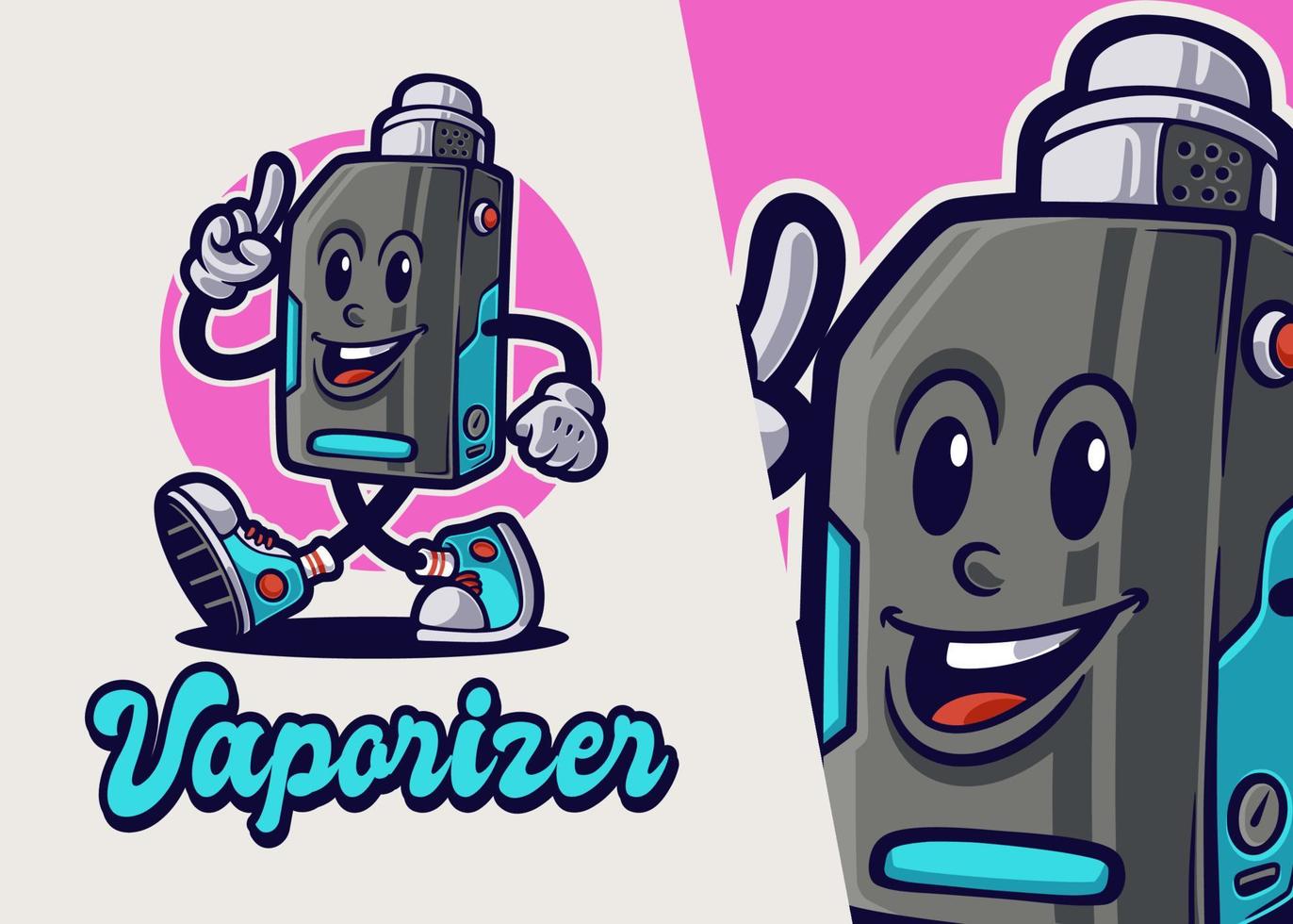 vape vintage mascotte logo sjabloon vector