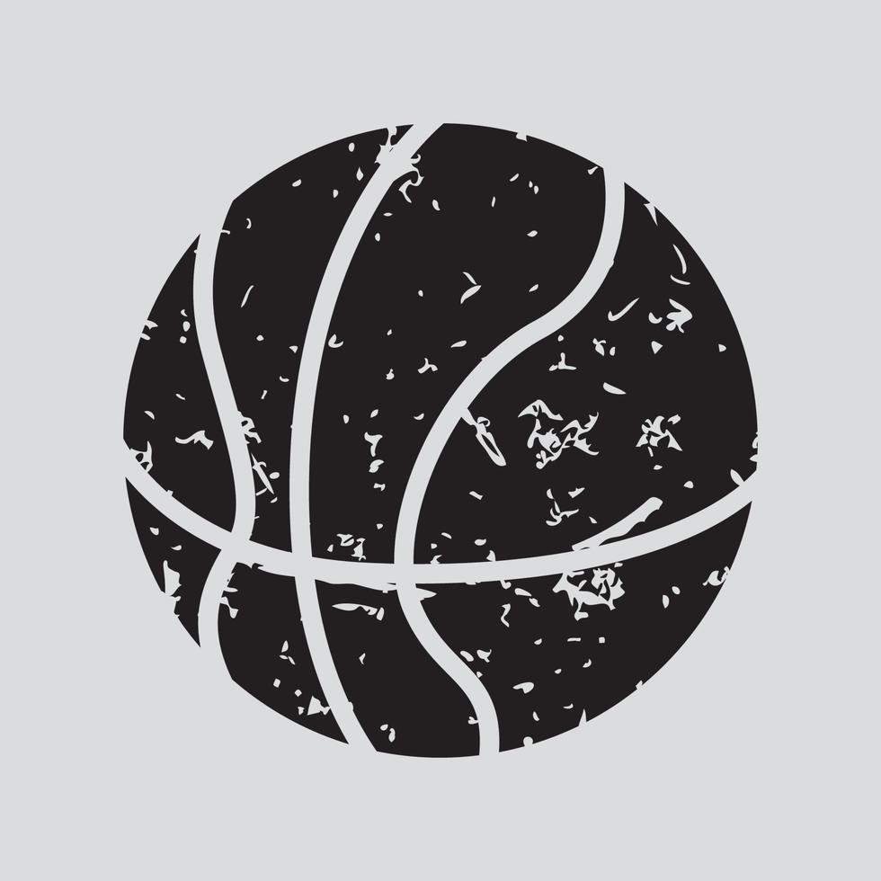 basketbal grunge geïsoleerde vectorillustratie vector