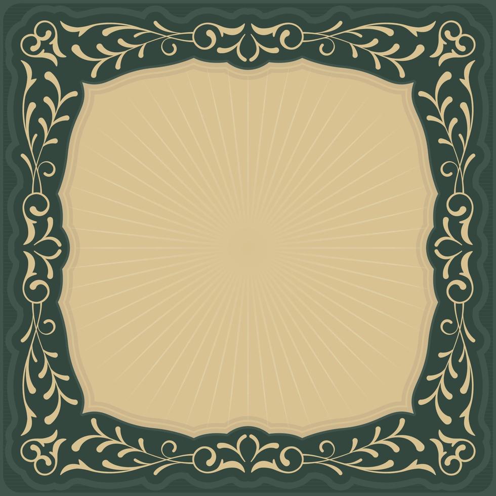 art nouveau geïnspireerd achtergrondframe vector