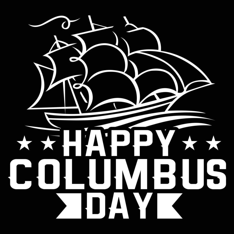 columbus t-shirt ontwerp vector