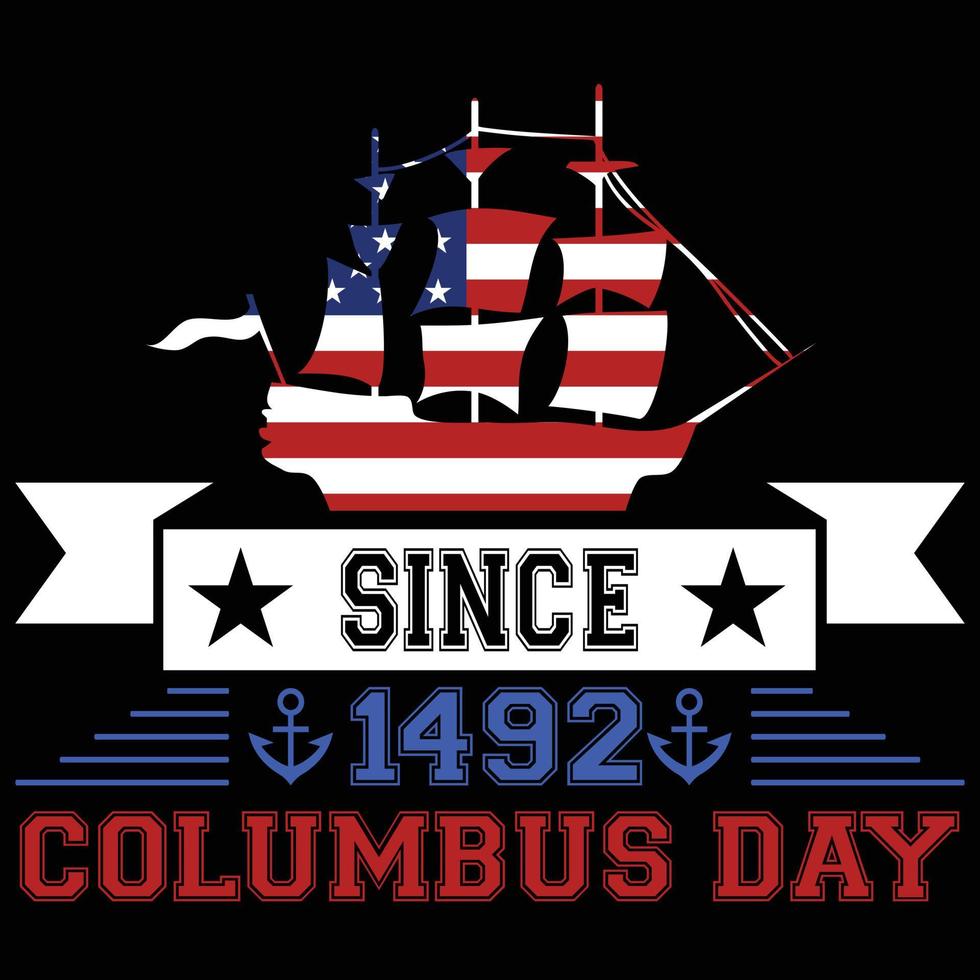 columbus t-shirt ontwerp vector