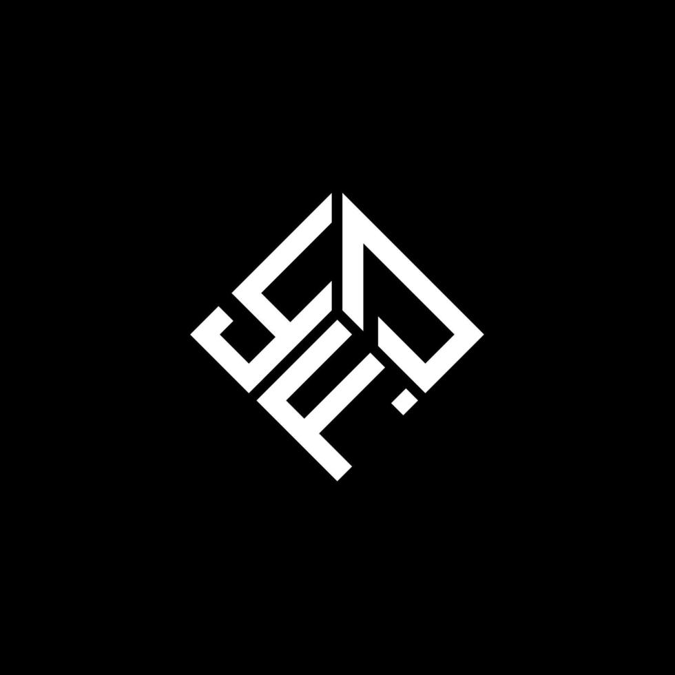 YFD brief logo ontwerp op zwarte achtergrond. yfd creatieve initialen brief logo concept. yfd-letterontwerp. vector