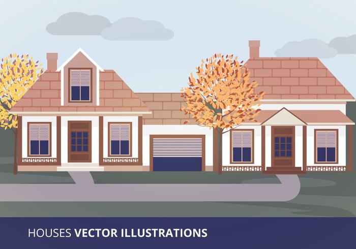 Huizen Vectorillustratie vector