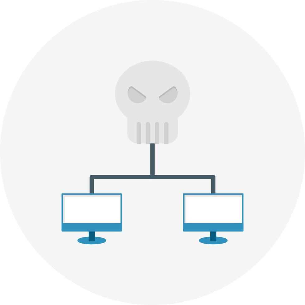 netwerk hack platte cirkel vector