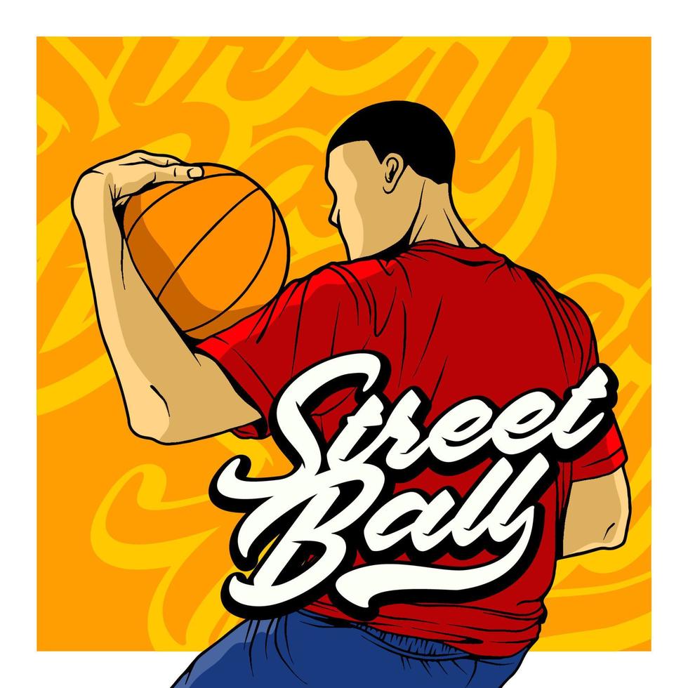 lijn kunst basketbal illustratie vector