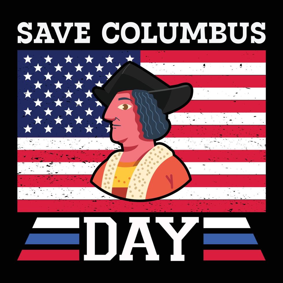 columbus t-shirt ontwerp vector