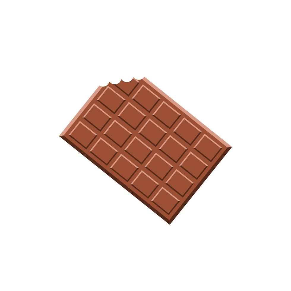 chocolade illustratie geïsoleerd op een witte achtergrond. vector