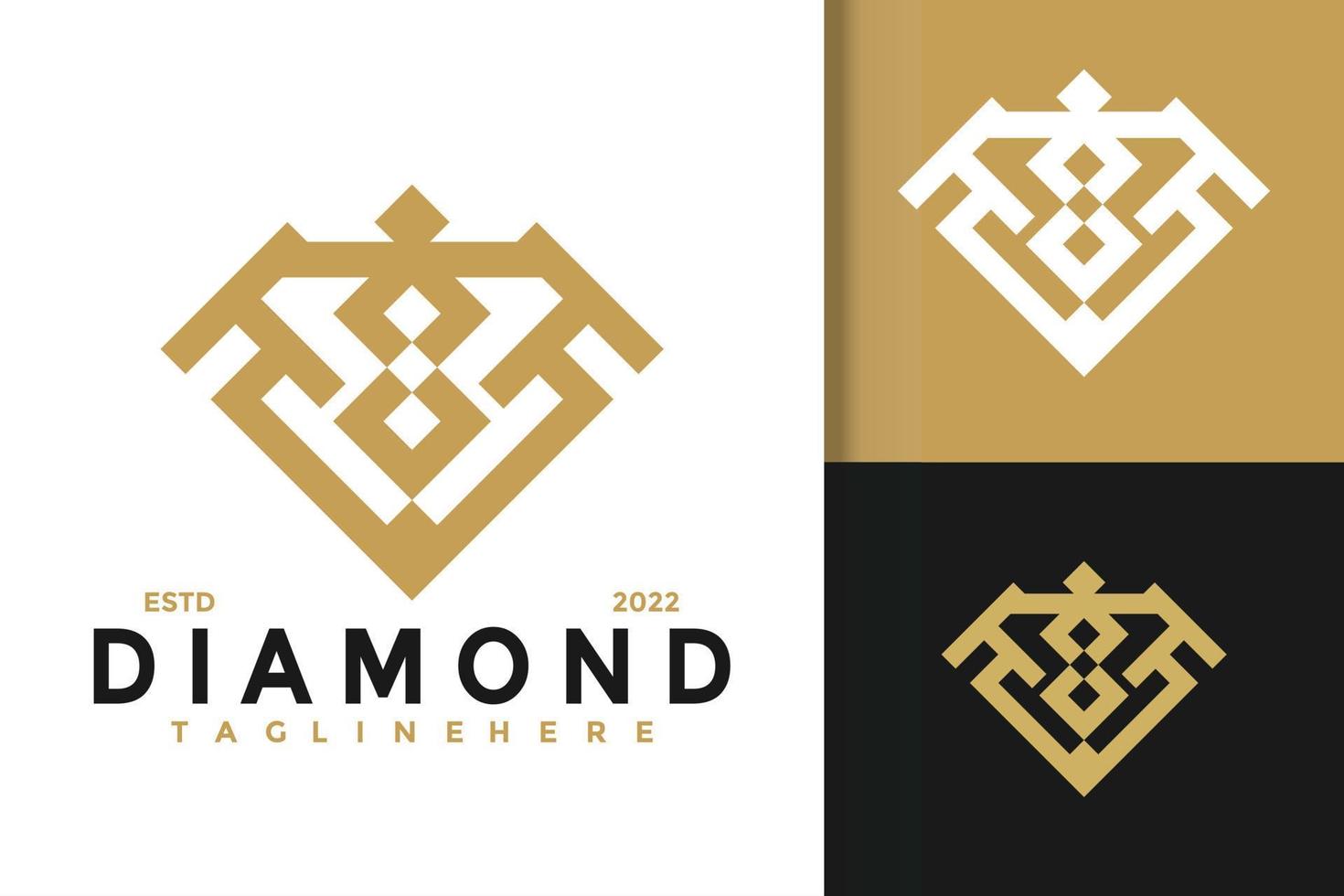 diamanten sieraden logo ontwerp, merk identiteit logo's vector, modern logo, logo ontwerpen vector illustratie sjabloon
