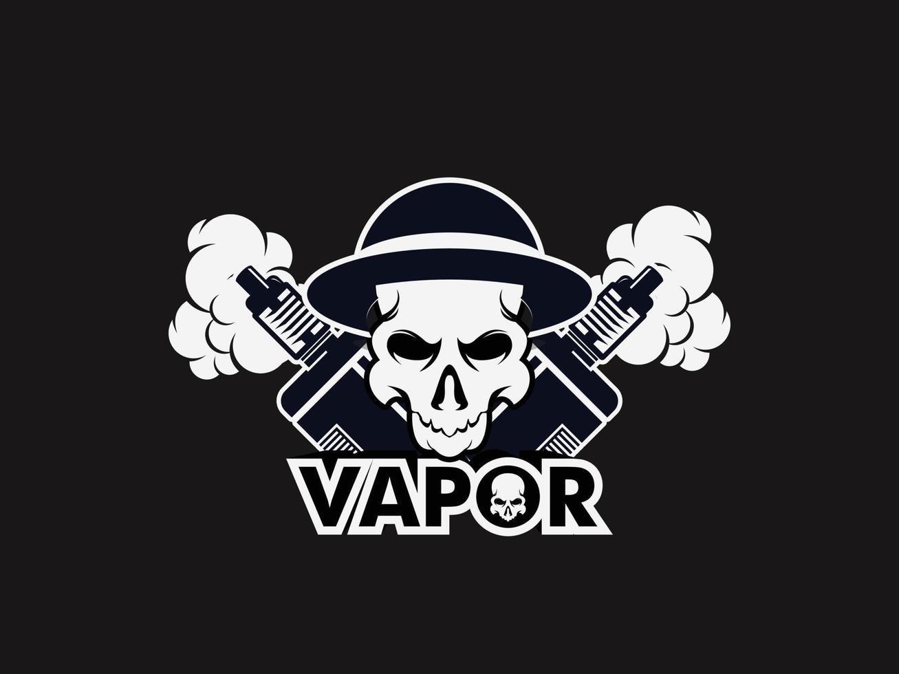 vape schedel logo, vape winkel logo vector