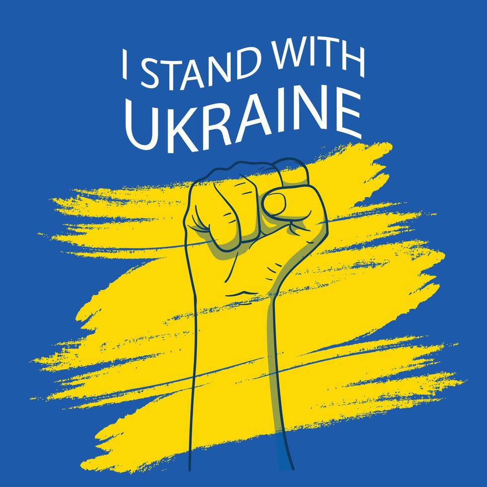 Ik sta achter Oekraïne, stop de oorlog. Oekraïne redden. solidariteit met Oekraïne vector