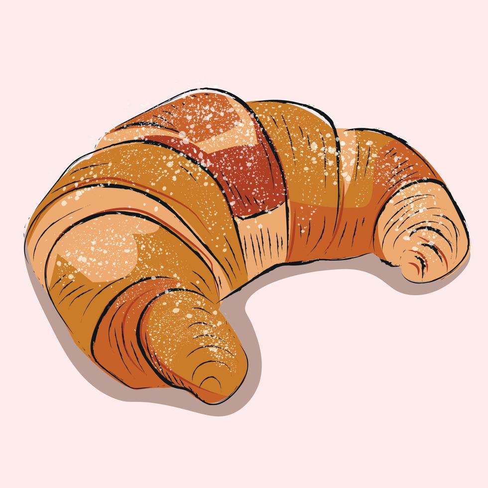 een zoete croissant vector