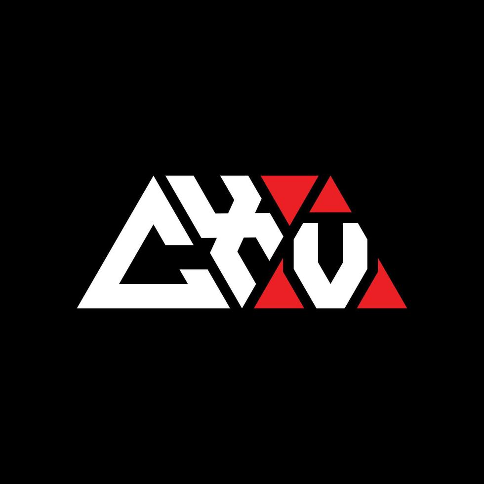 cxv driehoek brief logo ontwerp met driehoekige vorm. cxv driehoek logo ontwerp monogram. cxv driehoek vector logo sjabloon met rode kleur. cxv driehoekig logo eenvoudig, elegant en luxueus logo. cxv