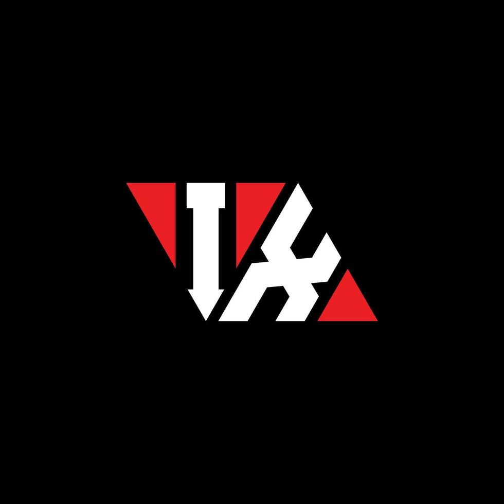 dix driehoek letter logo ontwerp met driehoekige vorm. dix driehoek logo ontwerp monogram. dix driehoek vector logo sjabloon met rode kleur. dix driehoekig logo eenvoudig, elegant en luxueus logo. dix