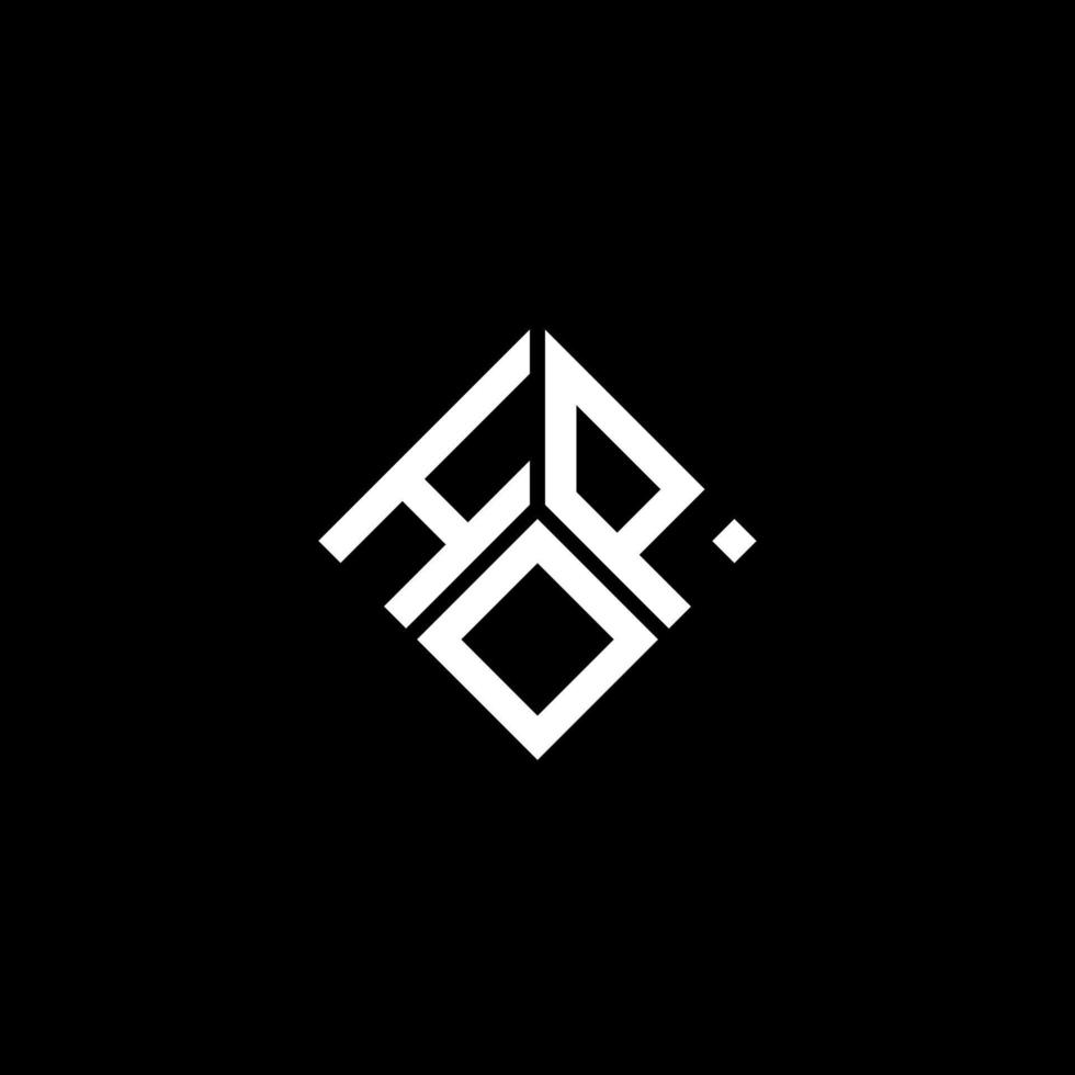 hop brief logo ontwerp op zwarte achtergrond. hop creatieve initialen brief logo concept. hop brief ontwerp. vector