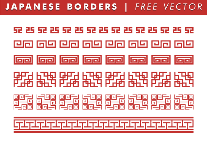 Japanse Borders Gratis Vector