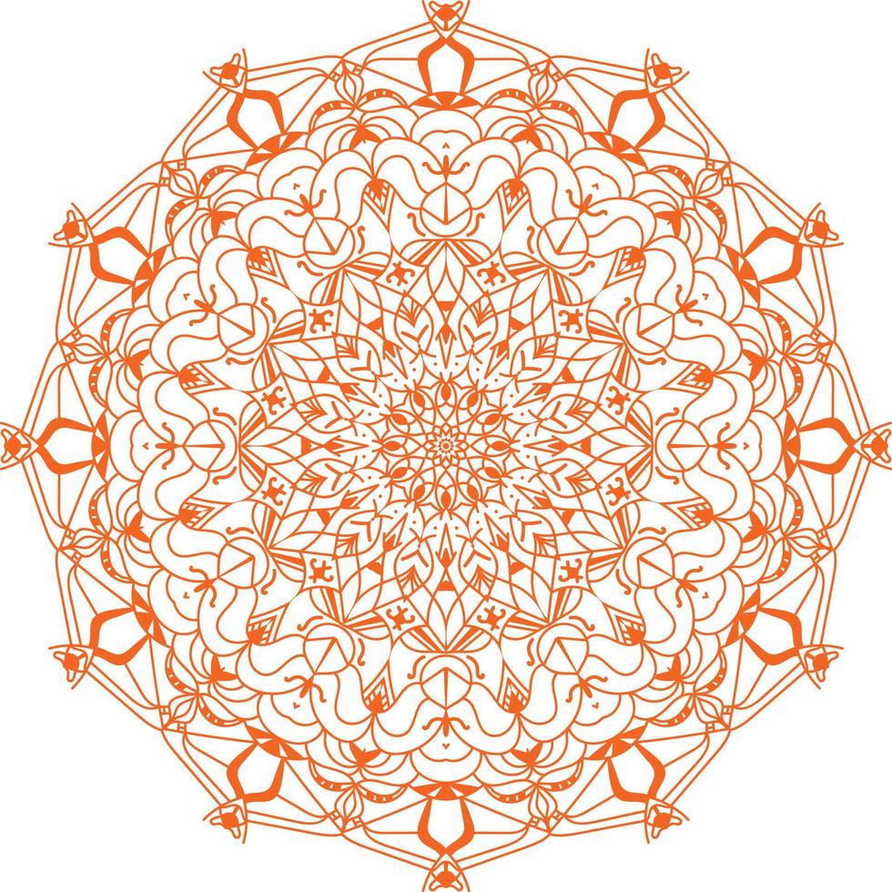 mandala sieraad vector illustration.hand getekende patroon. mandala sjabloon voor kleurboek, pagina decoratie. ontspanning patroon.