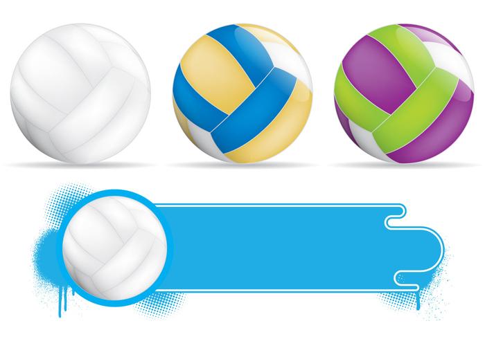 Volleyball banners vector