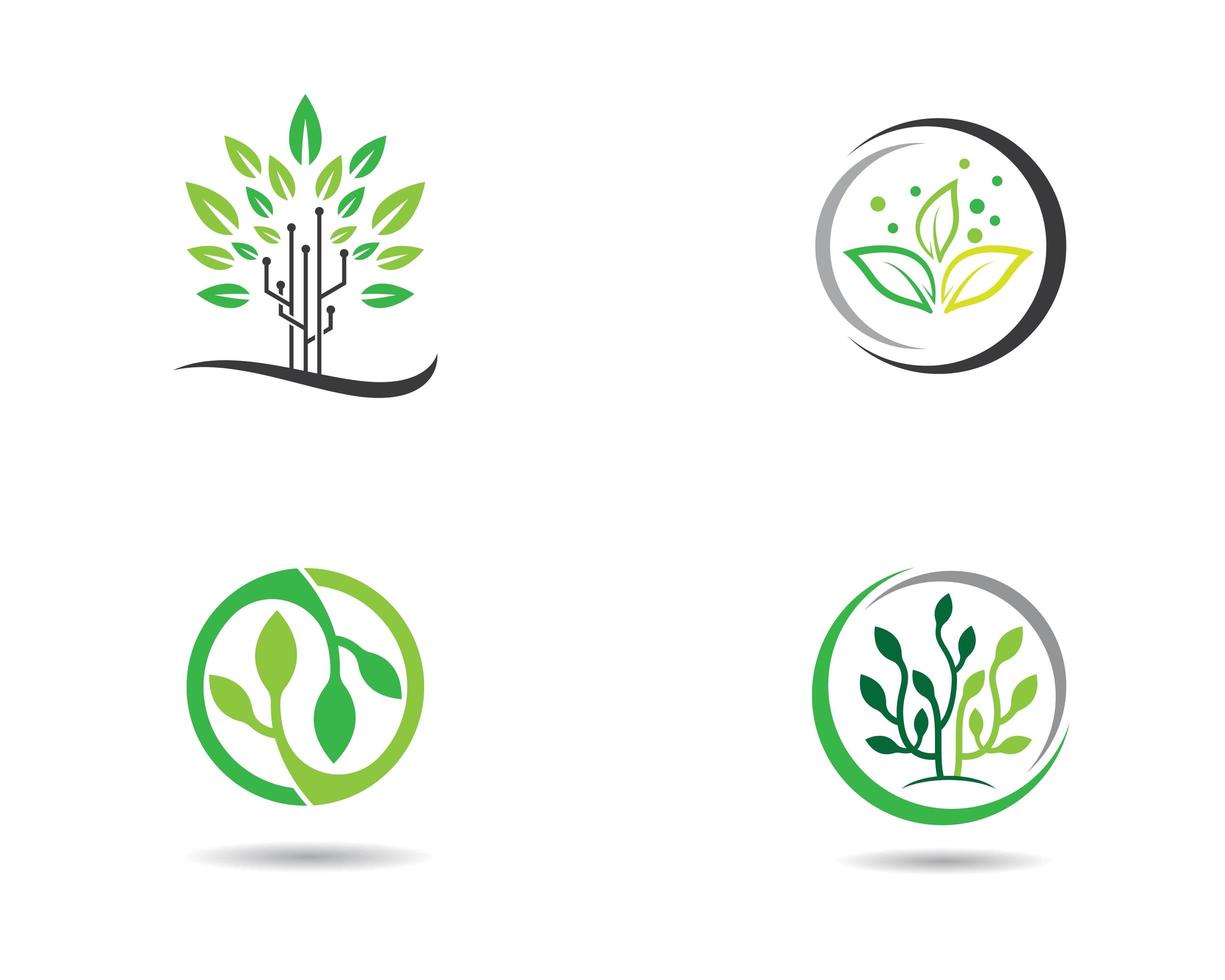 ecologie circulaire logo set vector