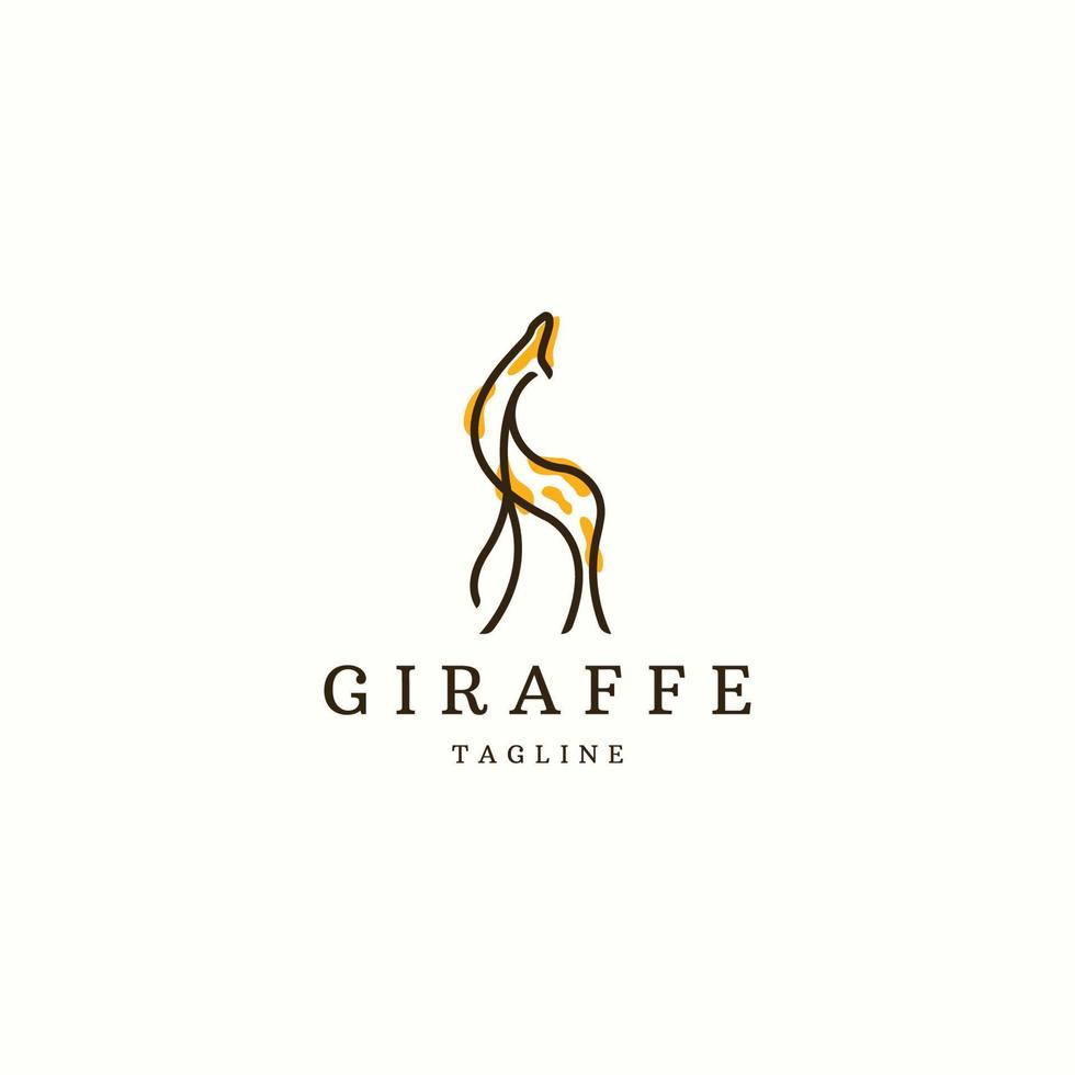 giraf logo pictogram ontwerp sjabloon platte vectorillustratie vector