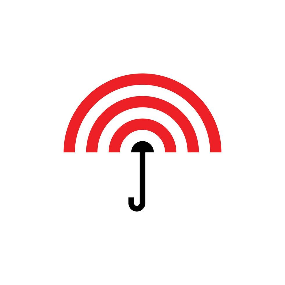 paraplu wifi vector logo ontwerp geschikt voor technologie communicatie-industrieën.