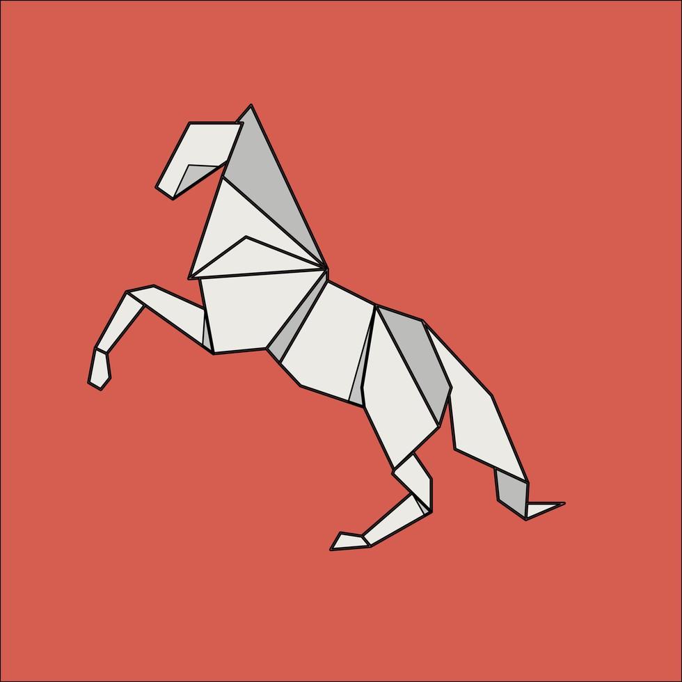 plat pictogram paard vector