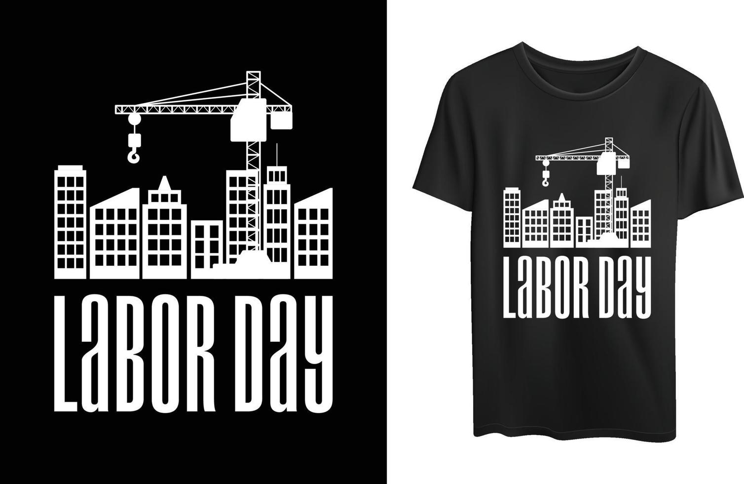 ontwerp van het t-shirt van de arbeiddag vector