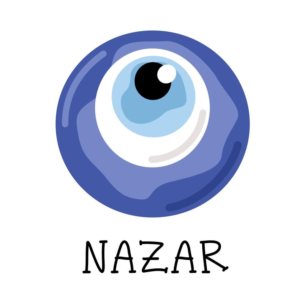 boze oog kraal. nazar belettering. vectorillustratie. vector