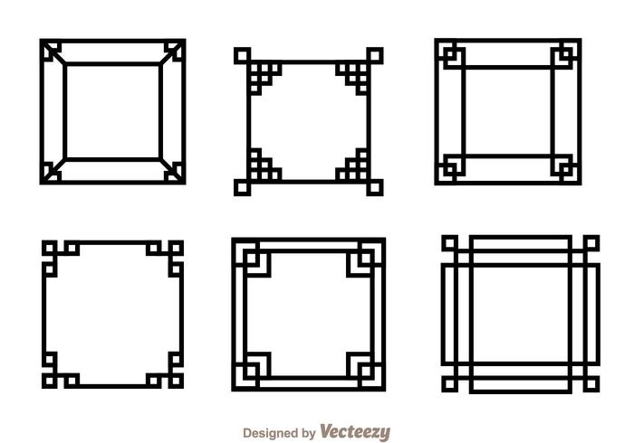 Japans Vierkant Frame vector