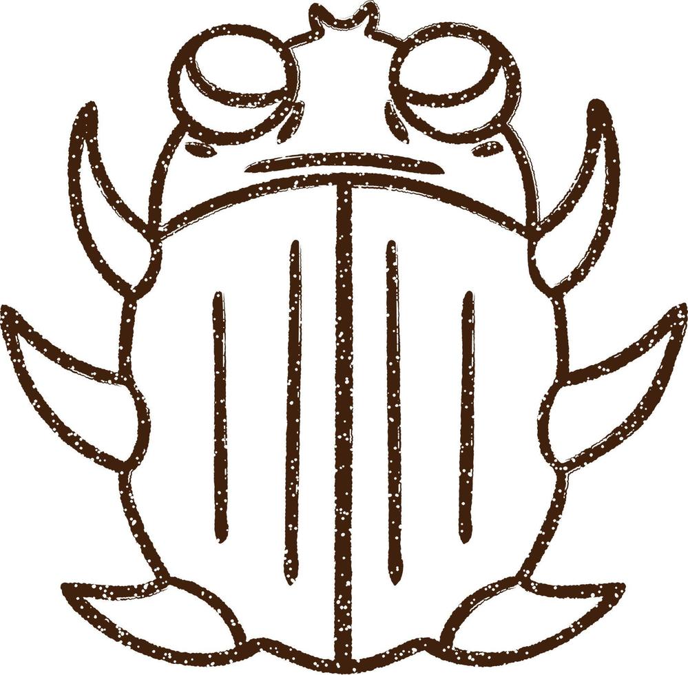 bug houtskool tekening vector