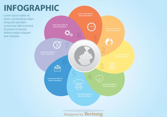 Kleurrijk Venn Business Diagram vector