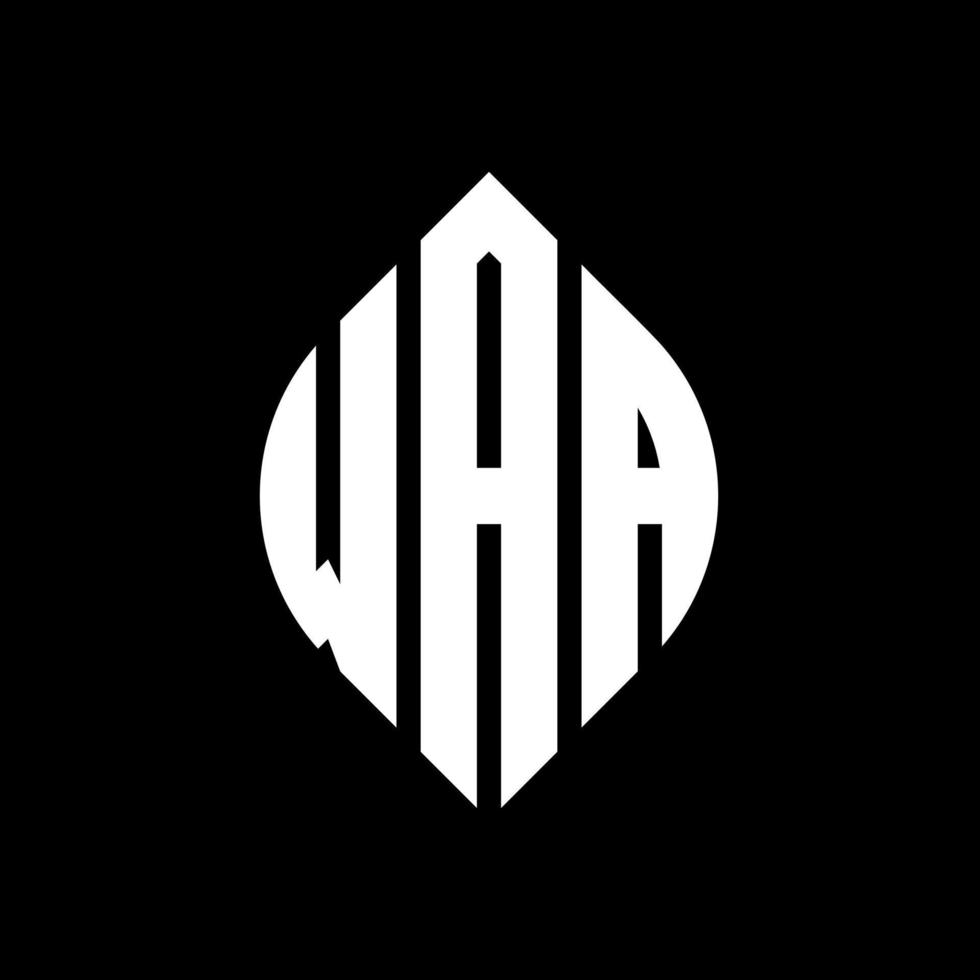 waa cirkel letter logo-ontwerp met cirkel en ellipsvorm. waa ellipsletters met typografische stijl. de drie initialen vormen een cirkellogo. waa cirkel embleem abstracte monogram brief mark vector. vector