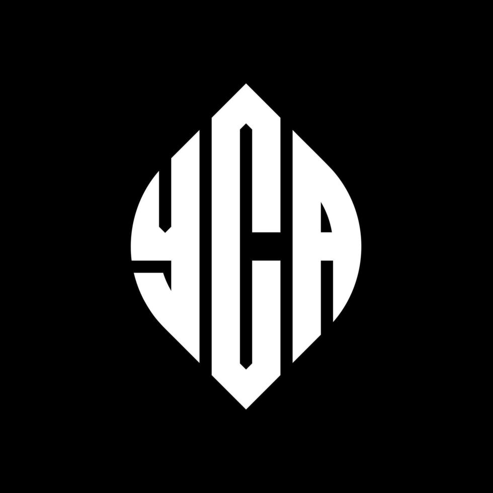 yca cirkel letter logo-ontwerp met cirkel en ellipsvorm. yca ellipsletters met typografische stijl. de drie initialen vormen een cirkellogo. yca cirkel embleem abstracte monogram brief mark vector. vector