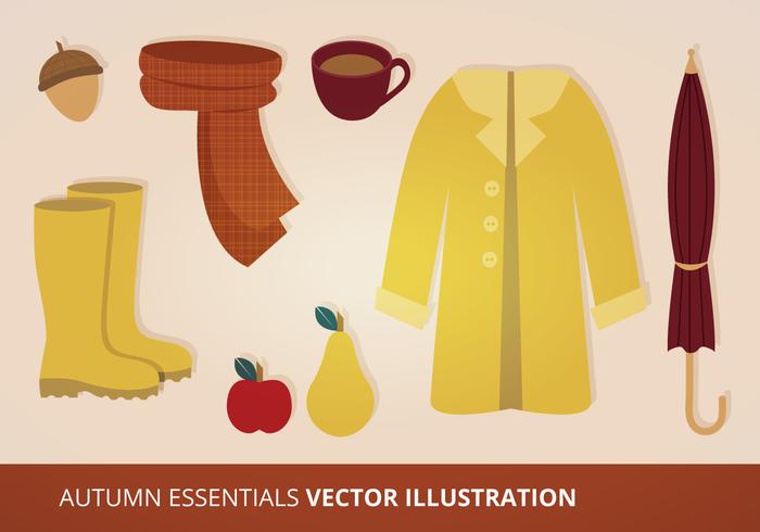 Herfst Essentials Vector Set