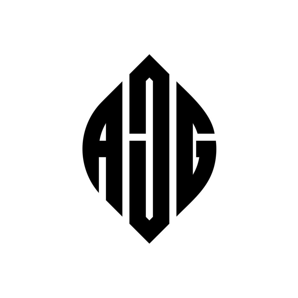 ajg cirkel letter logo ontwerp met cirkel en ellipsvorm. ajg ellipsletters met typografische stijl. de drie initialen vormen een cirkellogo. ajg cirkel embleem abstracte monogram brief mark vector. vector