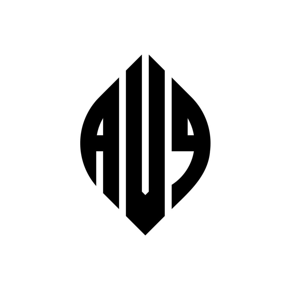 avq cirkel letter logo-ontwerp met cirkel en ellipsvorm. avq ellipsletters met typografische stijl. de drie initialen vormen een cirkellogo. avq cirkel embleem abstracte monogram brief mark vector. vector