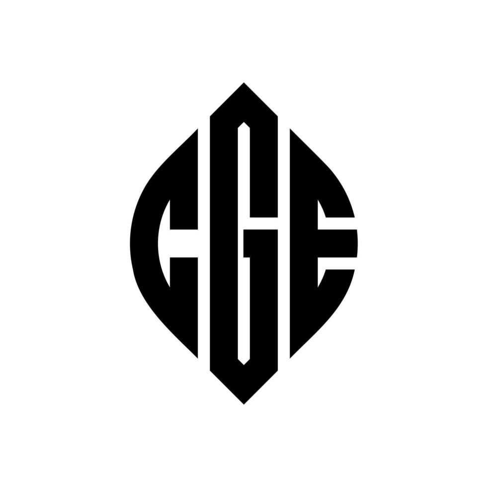 cge cirkel letter logo ontwerp met cirkel en ellipsvorm. cge ellipsletters met typografische stijl. de drie initialen vormen een cirkellogo. cge cirkel embleem abstracte monogram brief mark vector. vector