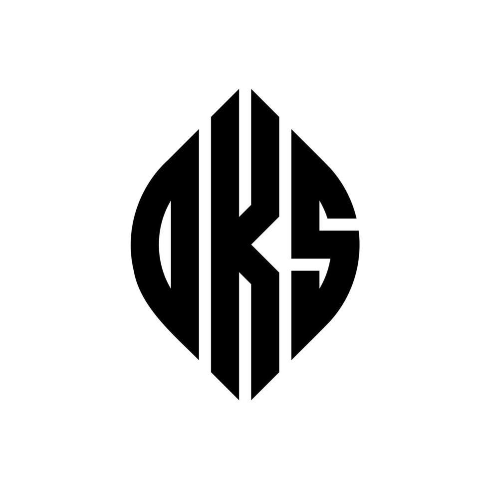 dks cirkel letter logo ontwerp met cirkel en ellipsvorm. dks ellipsletters met typografische stijl. de drie initialen vormen een cirkellogo. dks cirkel embleem abstracte monogram brief mark vector. vector