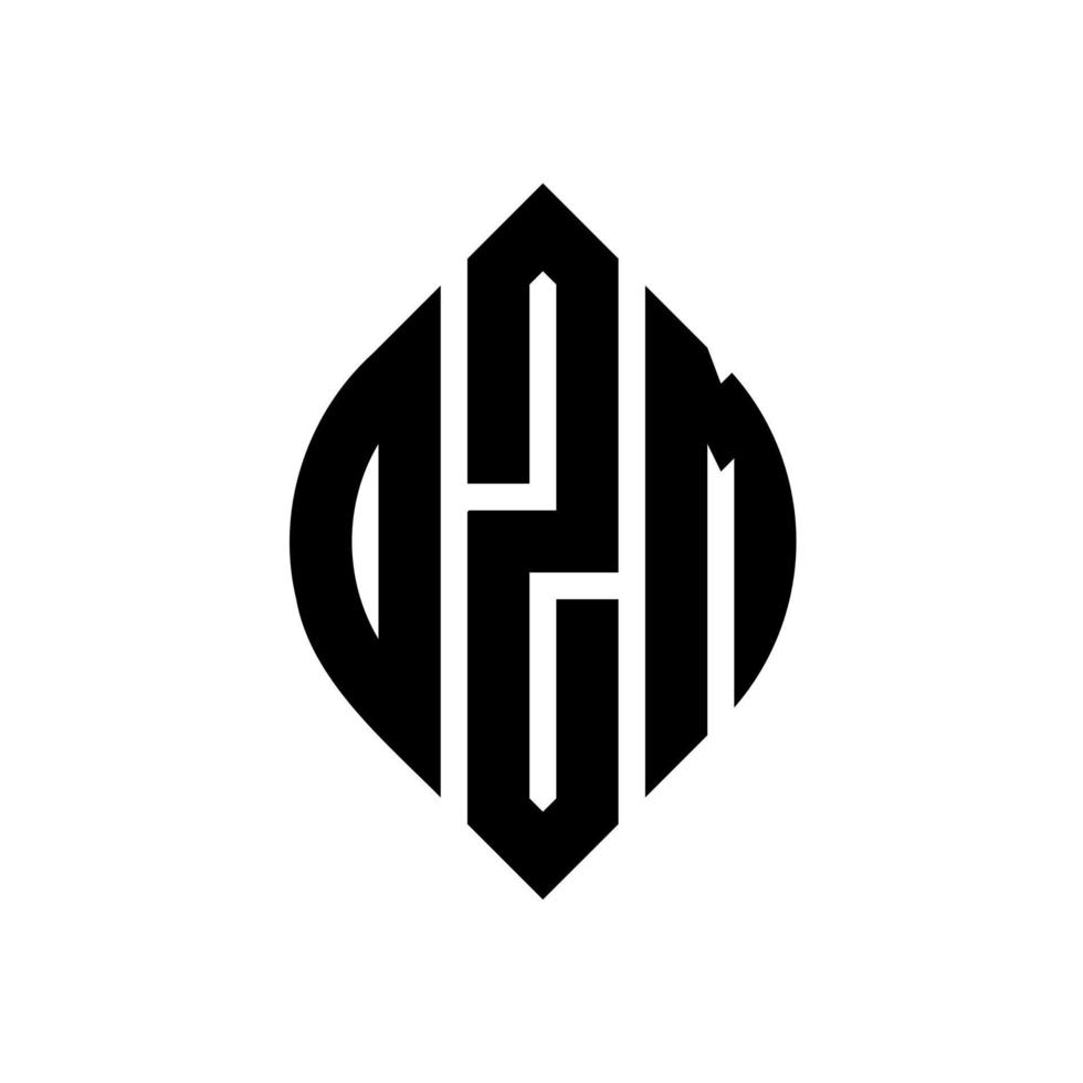 dzm cirkel letter logo ontwerp met cirkel en ellipsvorm. dzm ellipsletters met typografische stijl. de drie initialen vormen een cirkellogo. dzm cirkel embleem abstracte monogram brief mark vector. vector