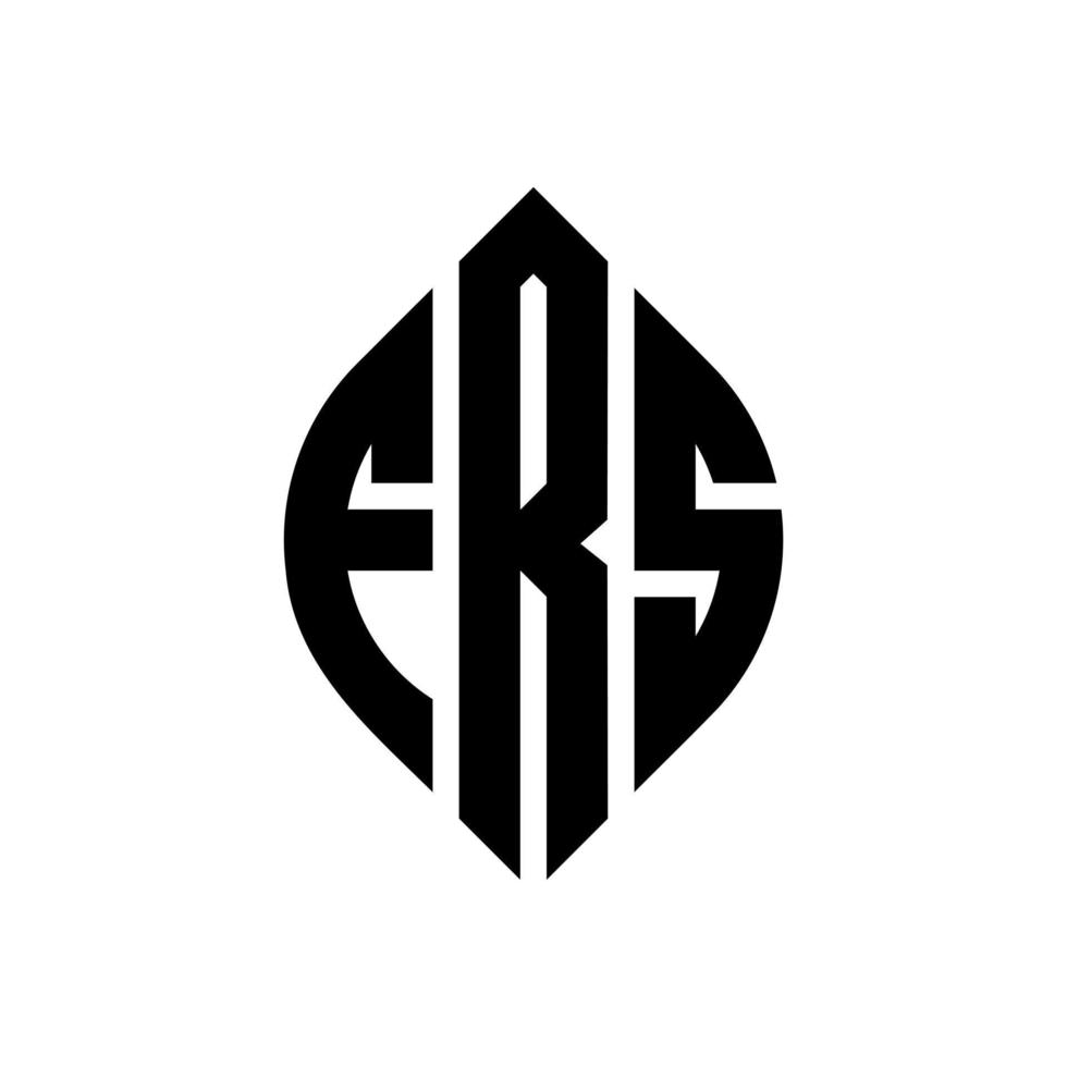 frs cirkel letter logo ontwerp met cirkel en ellipsvorm. frs ellipsletters met typografische stijl. de drie initialen vormen een cirkellogo. frs cirkel embleem abstracte monogram brief mark vector. vector