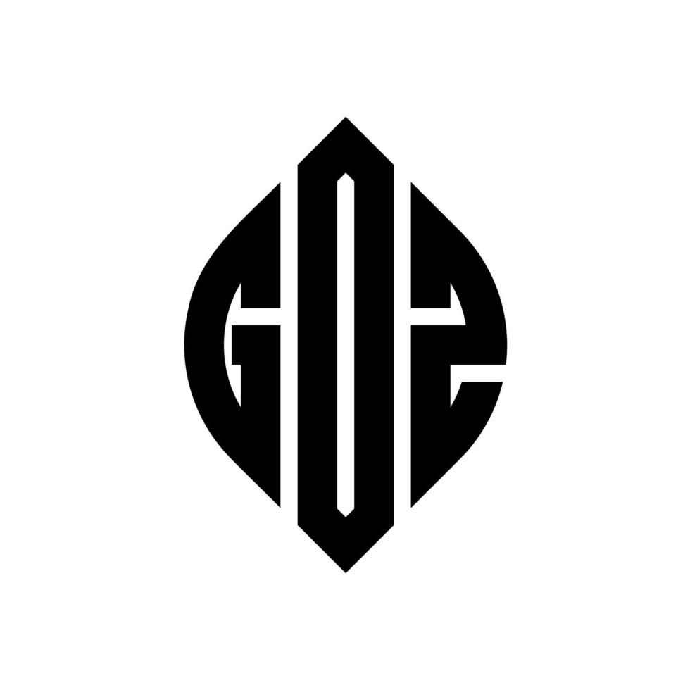 gdz cirkel letter logo ontwerp met cirkel en ellipsvorm. gdz ellipsletters met typografische stijl. de drie initialen vormen een cirkellogo. gdz cirkel embleem abstracte monogram brief mark vector. vector