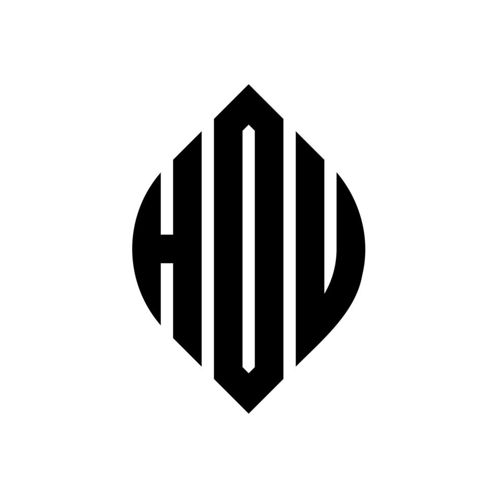 hdu cirkel letter logo ontwerp met cirkel en ellipsvorm. hdu-ellipsletters met typografische stijl. de drie initialen vormen een cirkellogo. hdu cirkel embleem abstracte monogram brief mark vector. vector