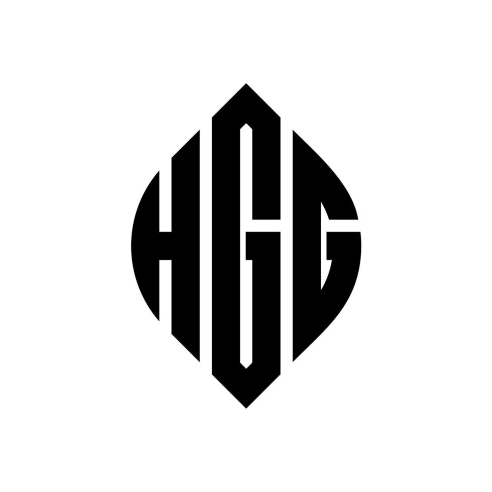 hgg cirkel letter logo-ontwerp met cirkel en ellipsvorm. hgg ellipsletters met typografische stijl. de drie initialen vormen een cirkellogo. hgg cirkel embleem abstracte monogram brief mark vector. vector