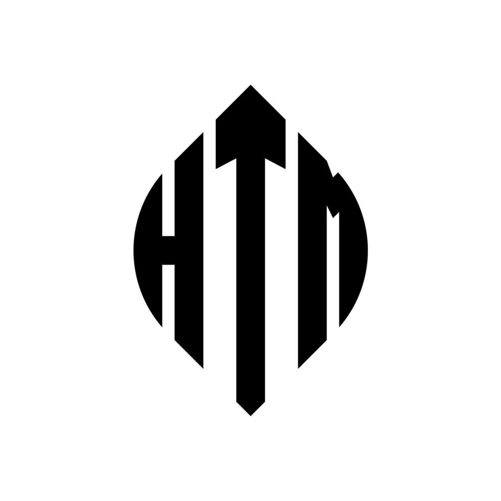 htm cirkel letter logo ontwerp met cirkel en ellipsvorm. htm ellipsletters met typografische stijl. de drie initialen vormen een cirkellogo. htm cirkel embleem abstracte monogram brief mark vector. vector