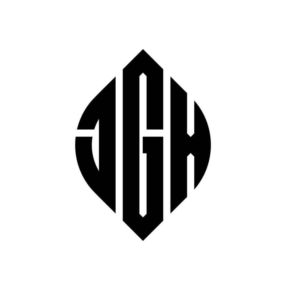 jgx cirkel letter logo ontwerp met cirkel en ellipsvorm. jgx ellipsletters met typografische stijl. de drie initialen vormen een cirkellogo. jgx cirkel embleem abstracte monogram brief mark vector. vector