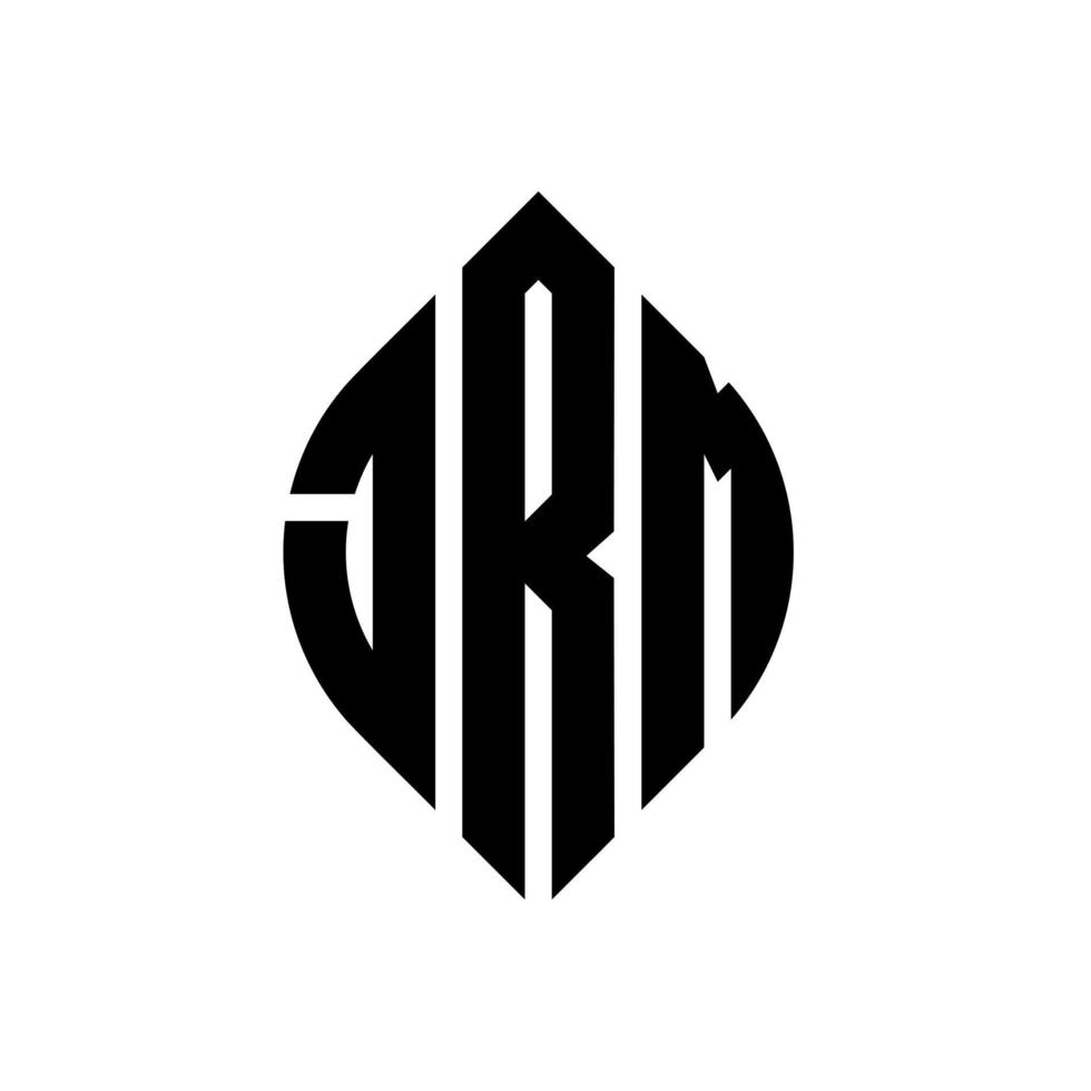 jrm cirkel letter logo ontwerp met cirkel en ellipsvorm. jrm ellipsletters met typografische stijl. de drie initialen vormen een cirkellogo. jrm cirkel embleem abstracte monogram brief mark vector. vector